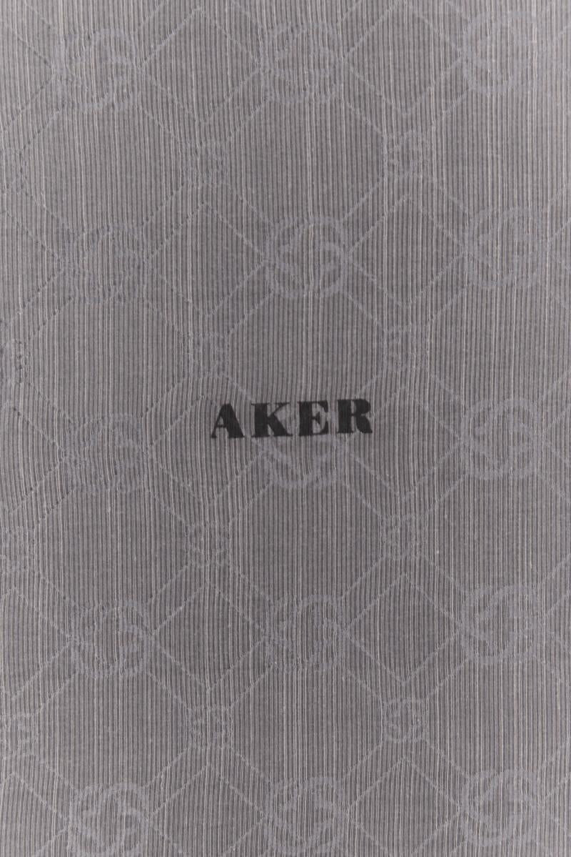 Aker Jakarlı İpek Koton Şal - 8935977-971 Gümüş Gri