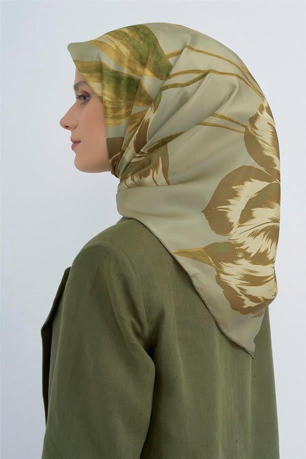 Armine İpek Eşarp 2026 Yaz - 9506-08 Açık Yeşil Sura