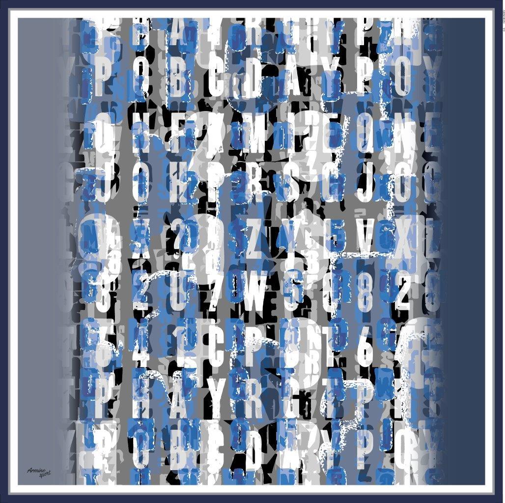 Armine Sport Twill Eşarp - 8020-09 Gri Mavi