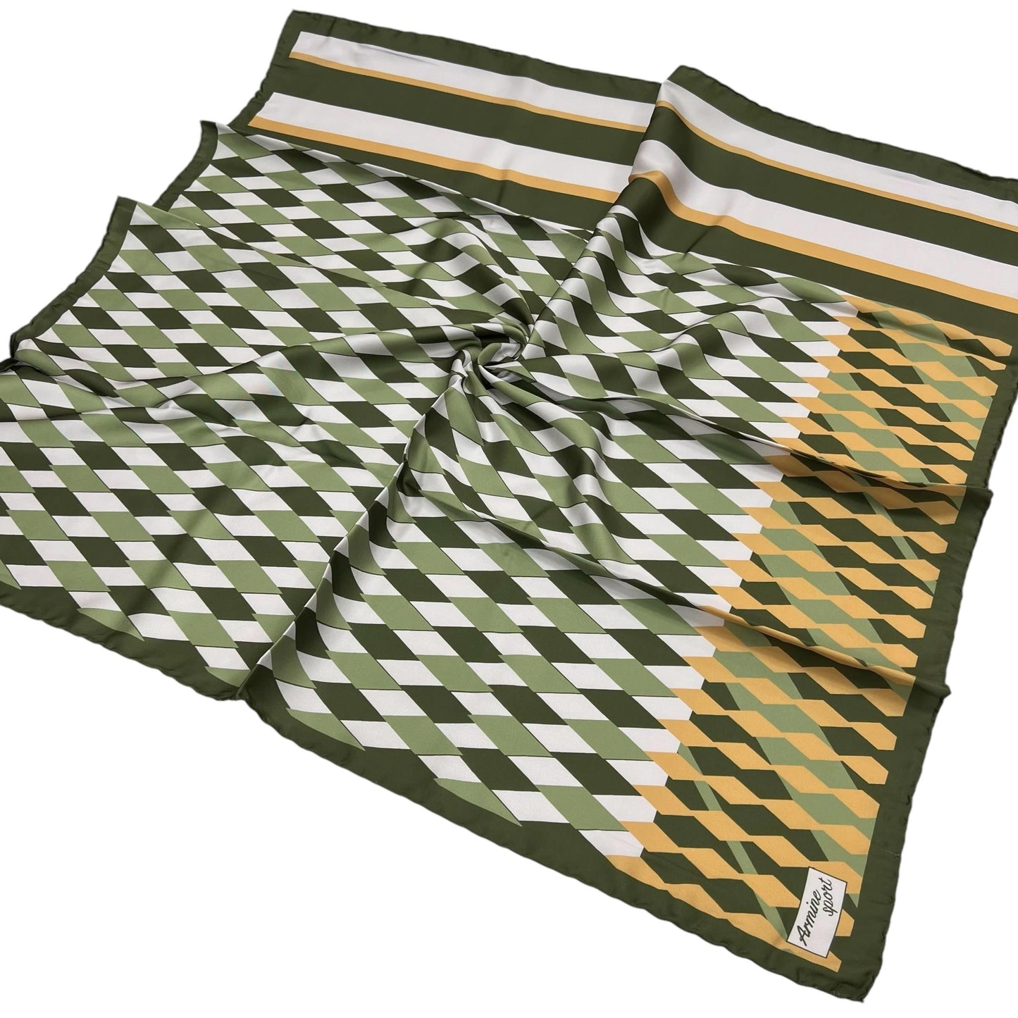 Armine Sport Twill Eşarp - 8031-14 Haki Yeşil