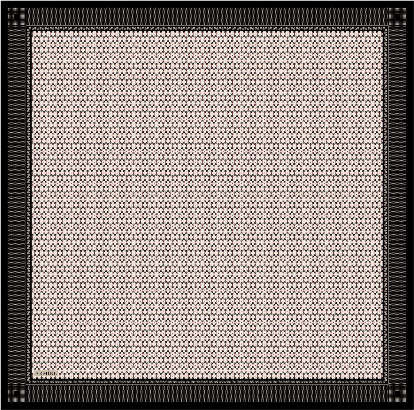 Armine Sport Twill Eşarp - 8556-36 Siyah Bej