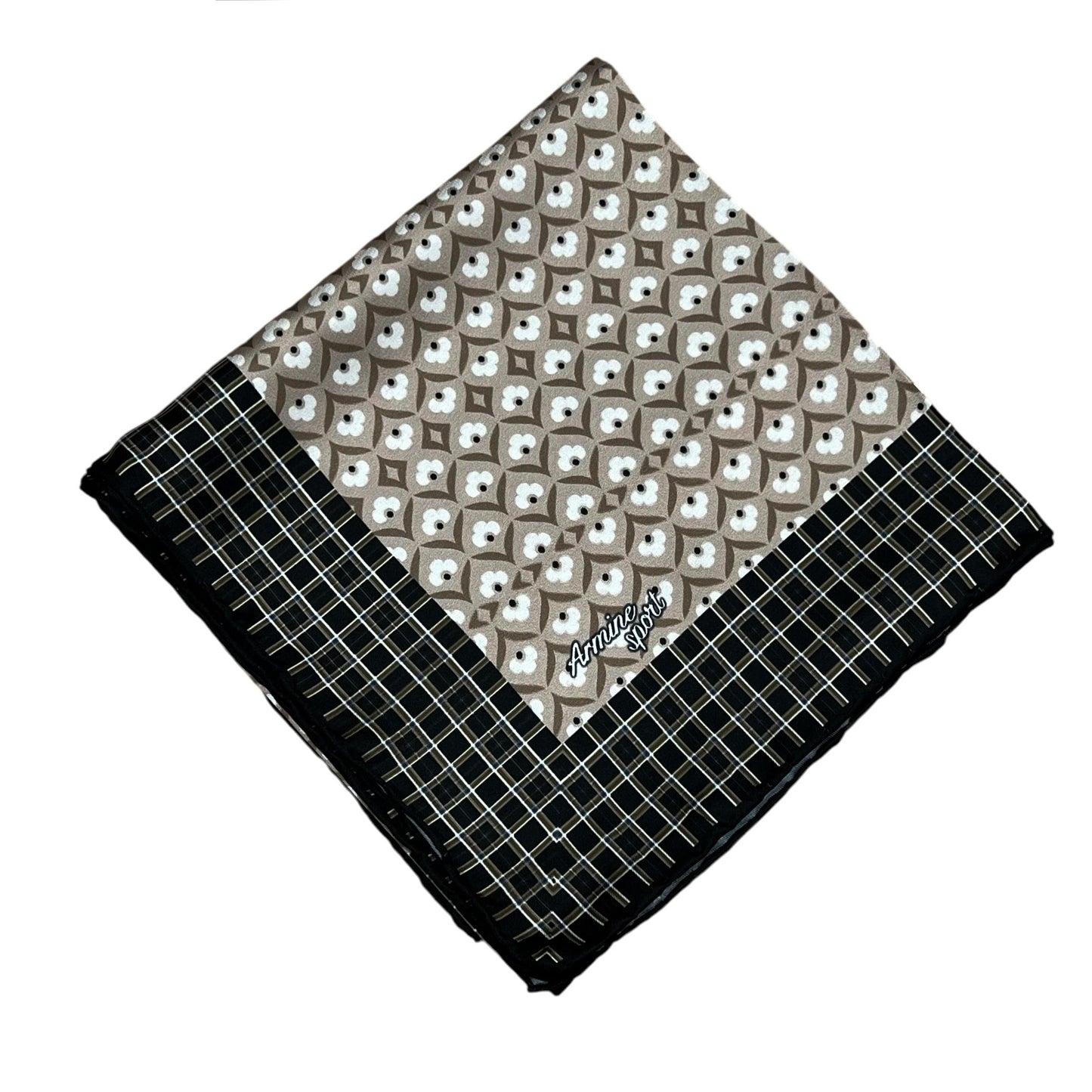 Armine Sport Twill Eşarp - 8557-90 Taş Siyah
