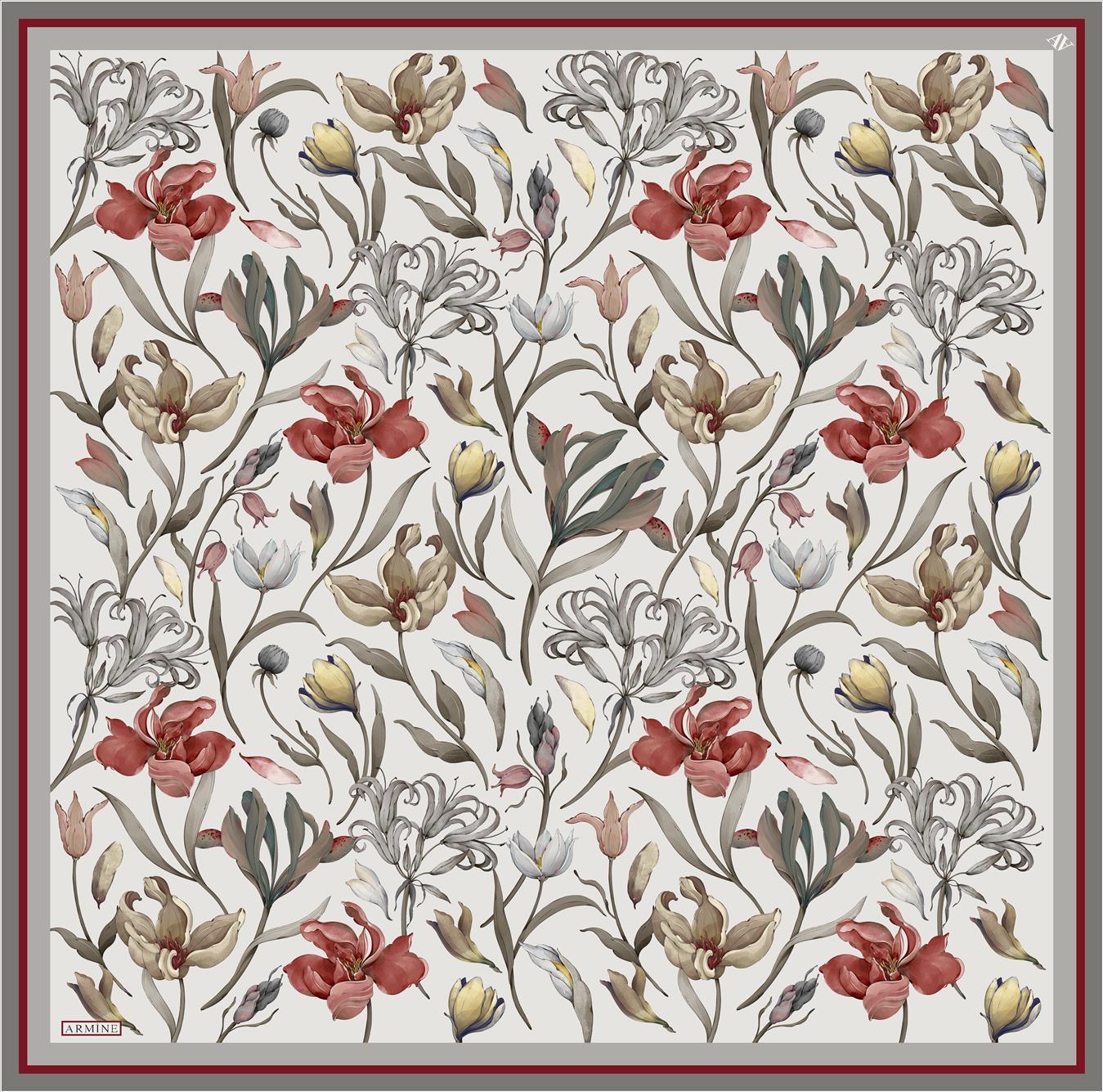 Armine Sport Twill Eşarp - 8825-04 Açık Gri