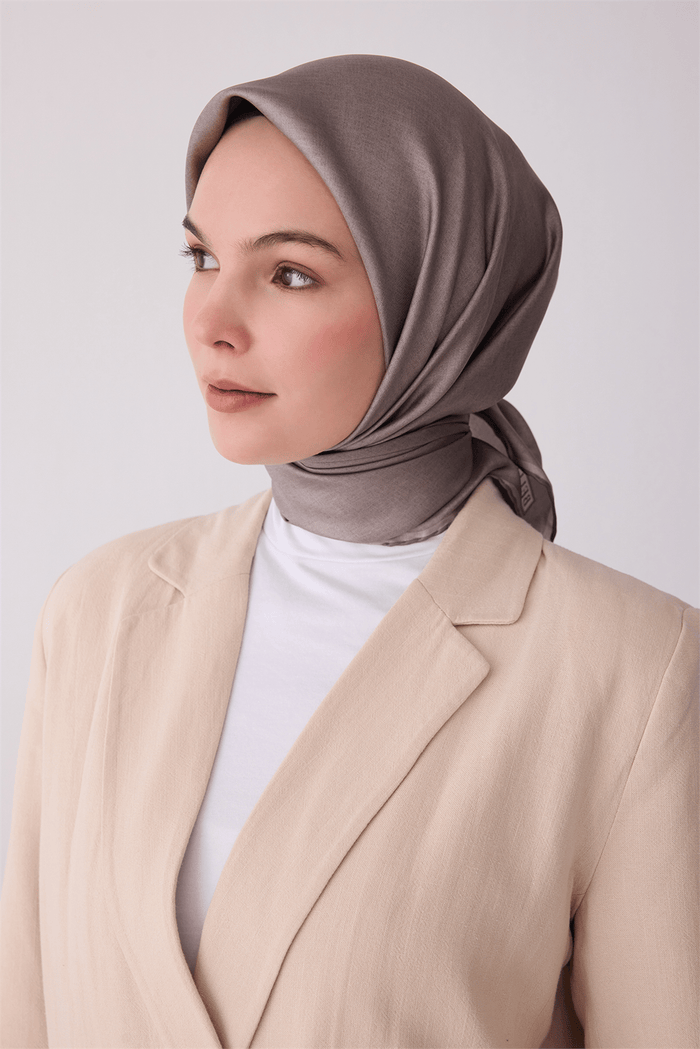 Belli İpek Eşarp - 4305-06 Açık Gri Twill