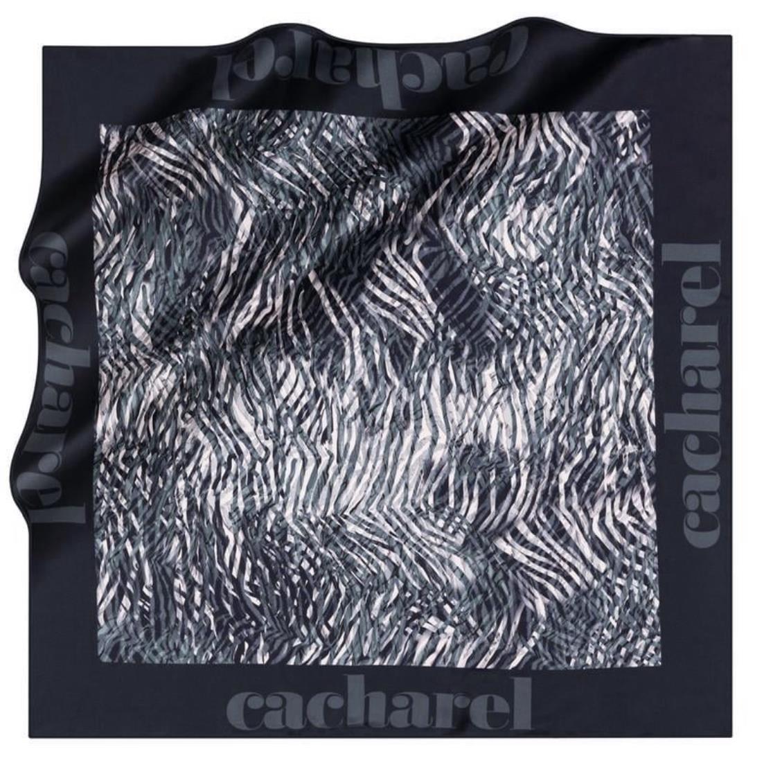 Cacharel İpek Eşarp Twill - 8628313-922 Lacivert Beyaz