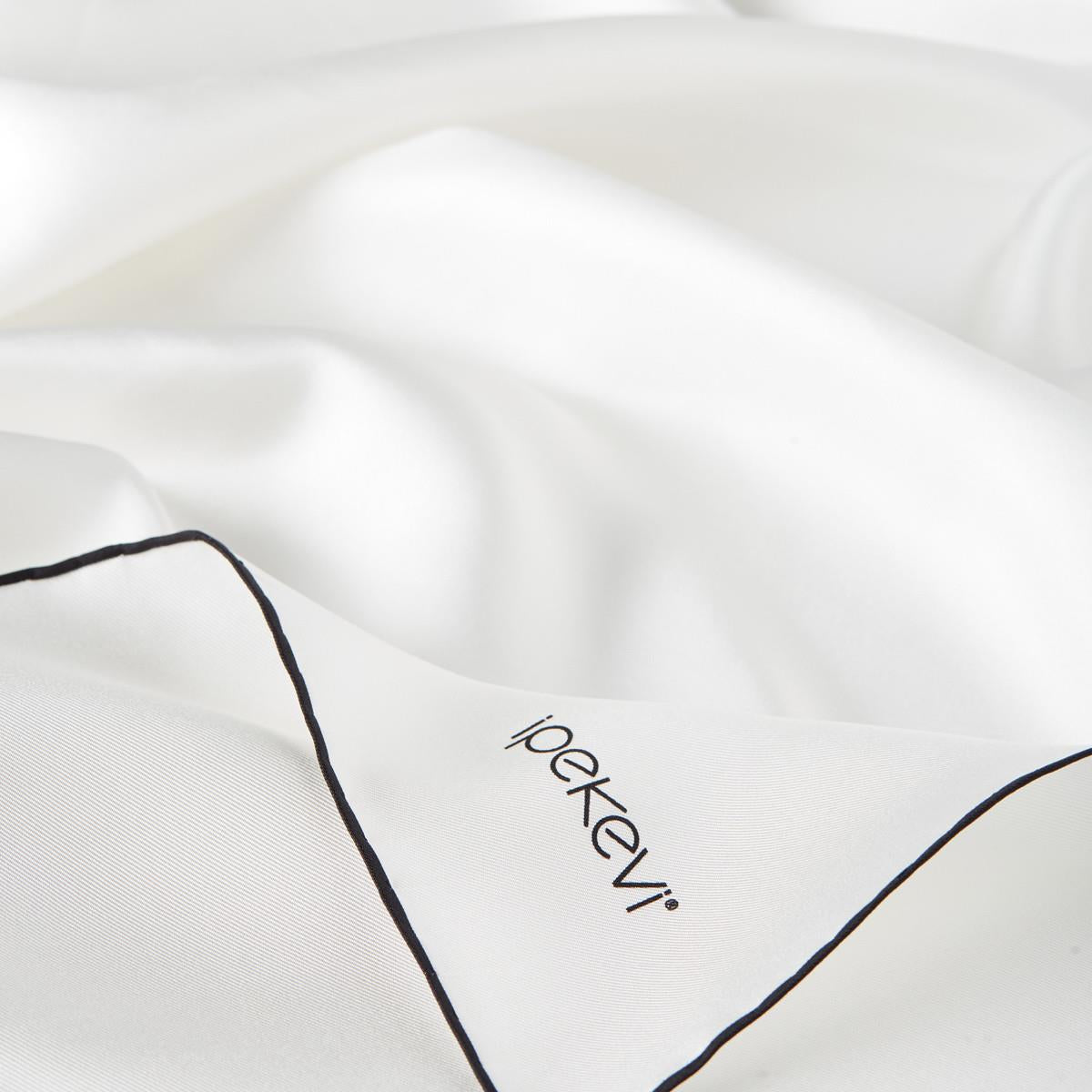 İpekevi Düz Twill İpek Eşarp - İnci Beyazı