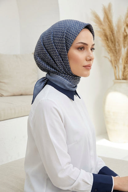 Armine Sport Twill Eşarp - 8556-83 Lacivert