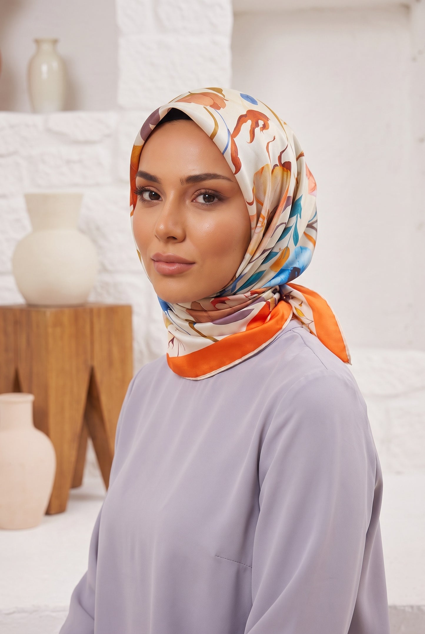 Armine Sport Twill Eşarp - 8740-32 Oranj