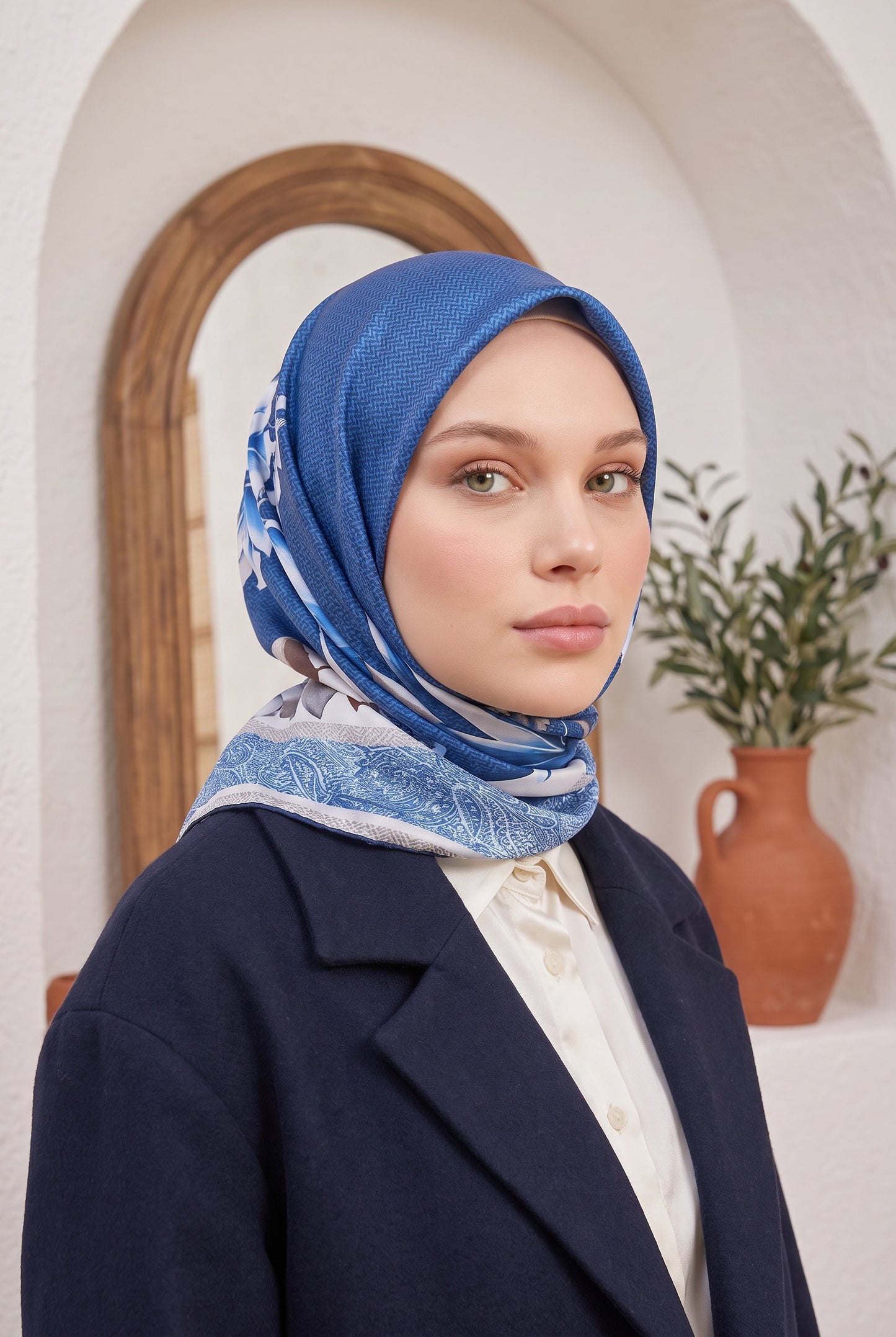 Armine Sport Twill Eşarp - 8532-105 İndigo