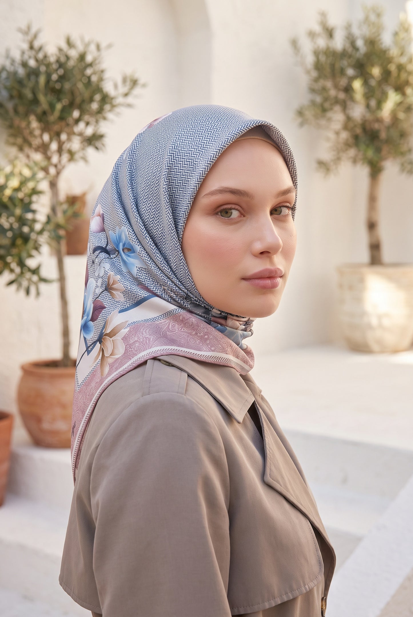Armine Sport Twill Eşarp - 8532-82 Pudra