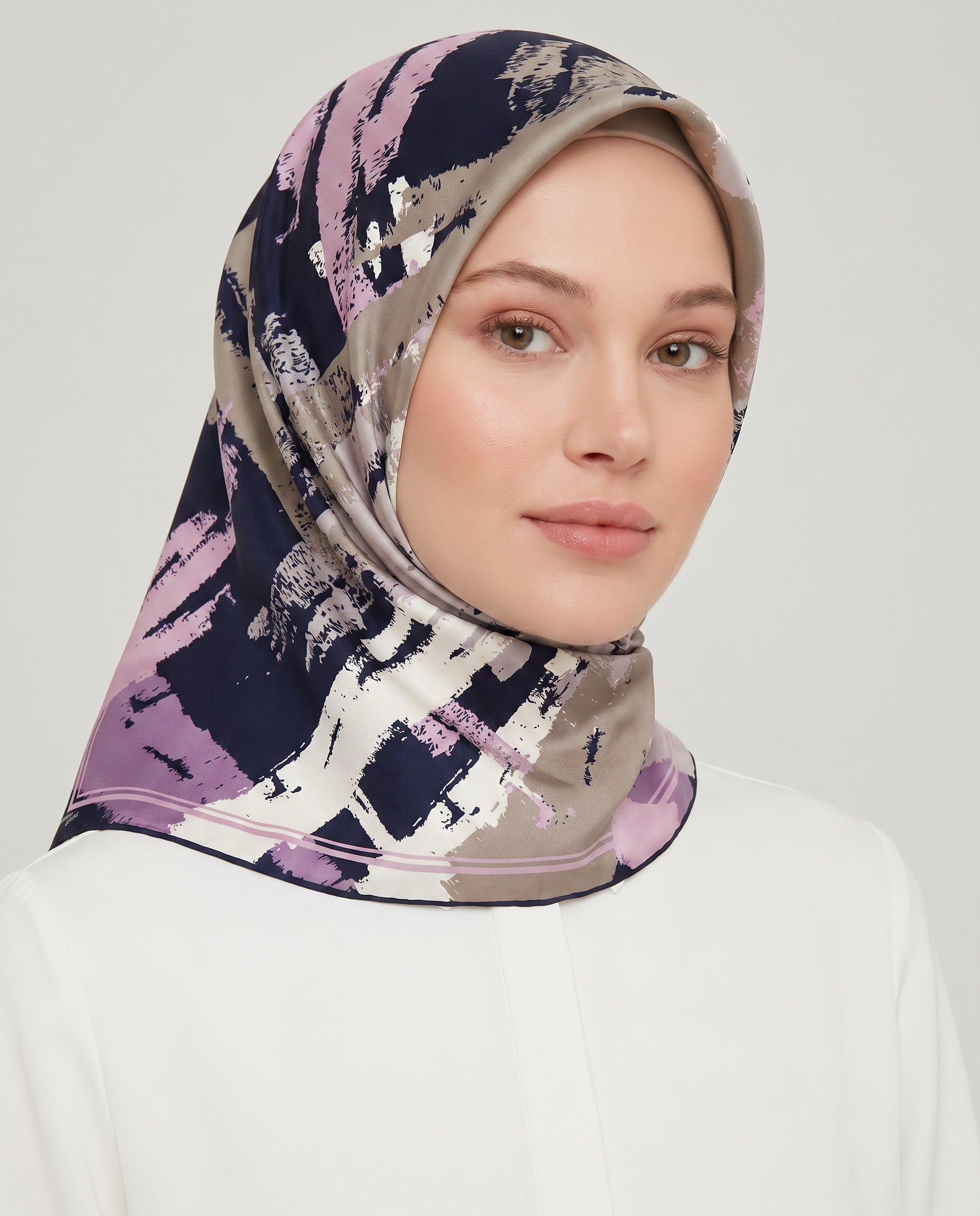 Armine Sport Twill Eşarp - 8030-14 Mor