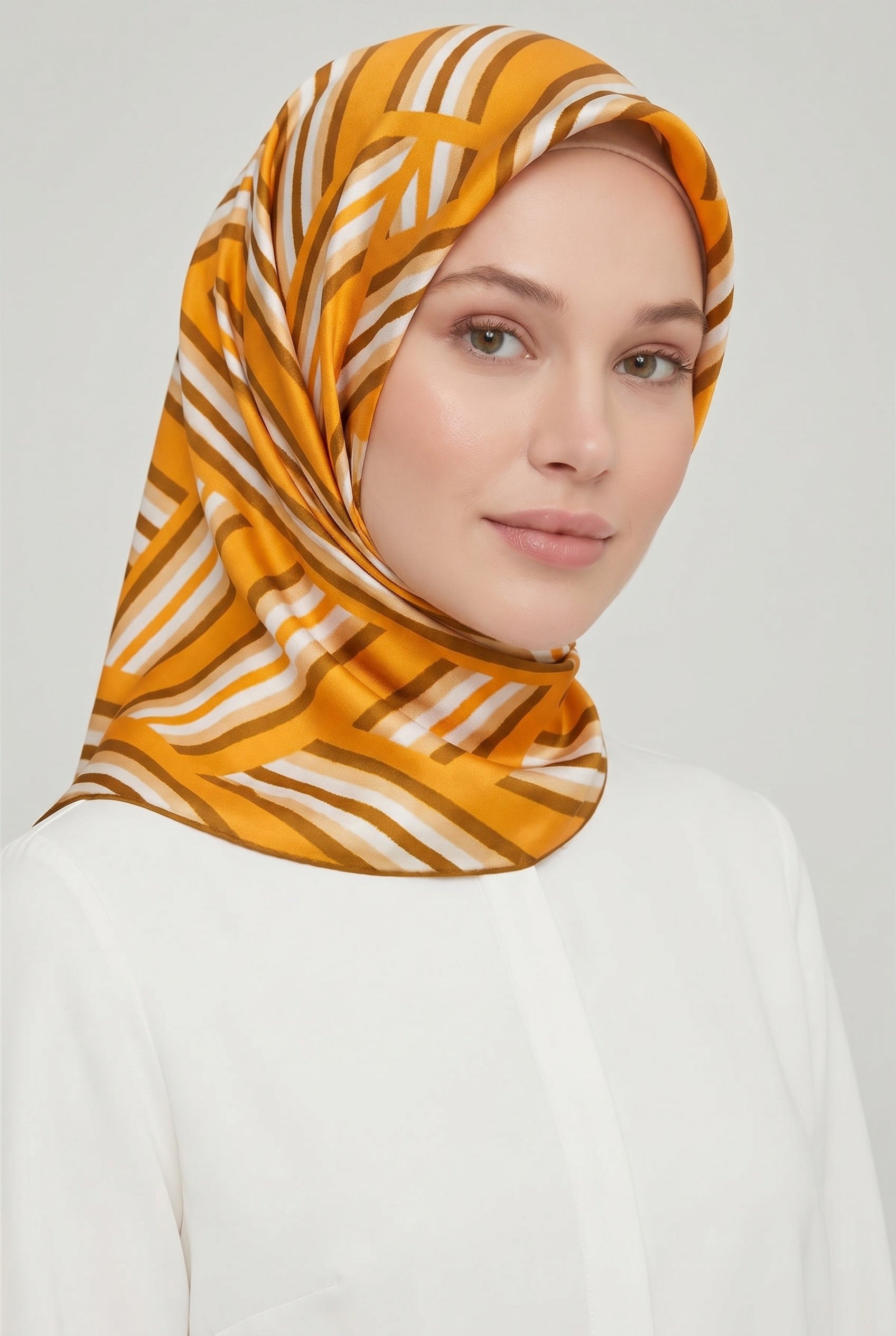 Armine Sport Twill Eşarp - 8006-07 Taba