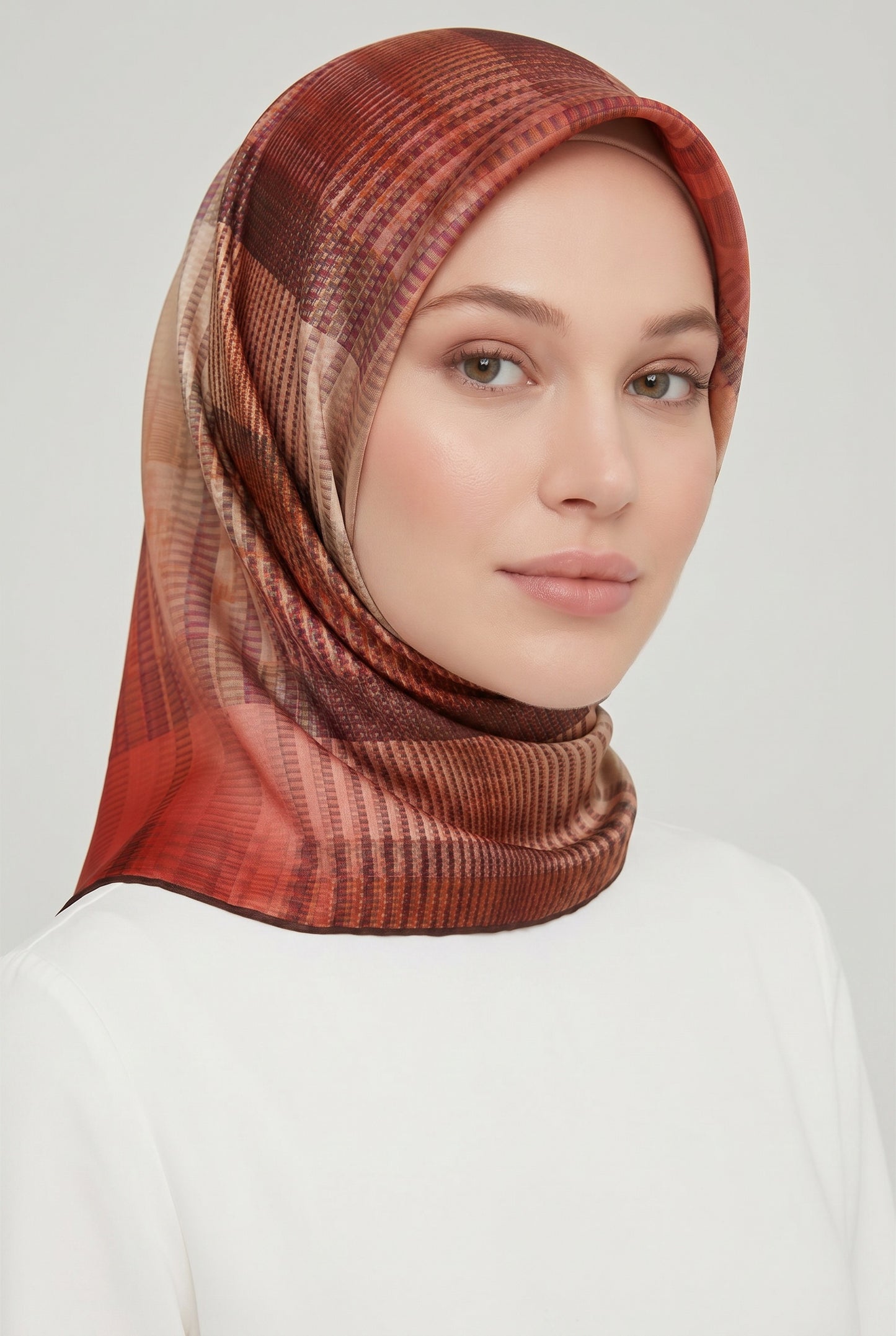 Armine Sport Twill Eşarp - 8014-01 Kırmızı