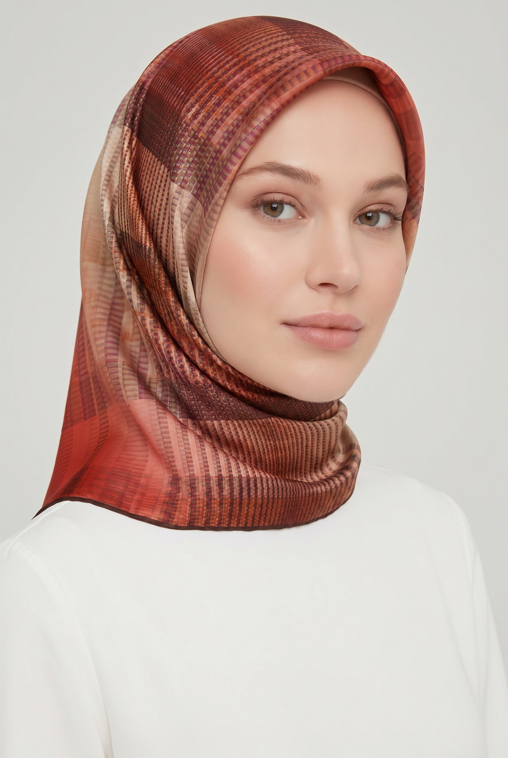 Armine Sport Twill Eşarp - 8014-01 Kırmızı