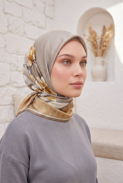 Armine Sport Twill Eşarp - 8532-83 Gold