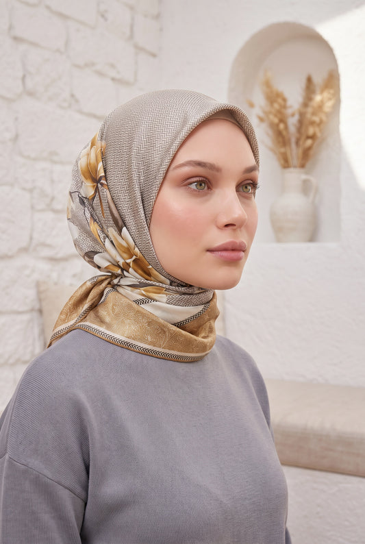 Armine Sport Twill Eşarp - 8532-83 Gold