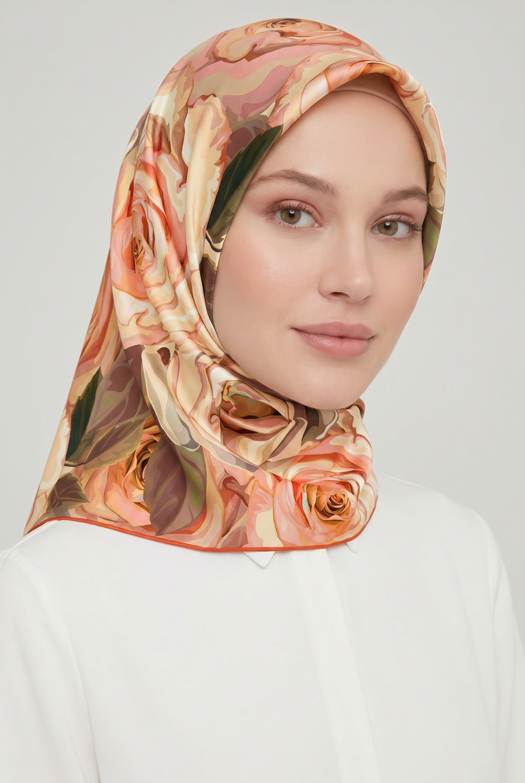 Armine Sport Twill Eşarp - 8000-09 Turuncu
