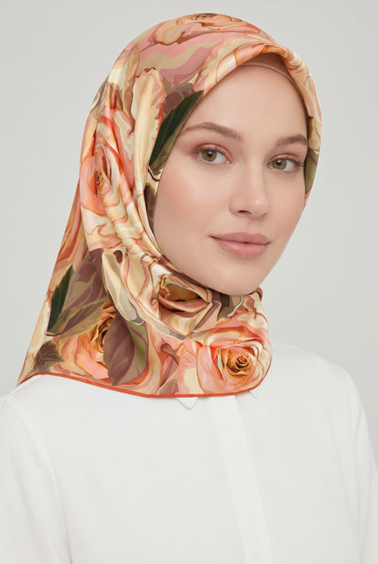 Armine Sport Twill Eşarp - 8000-09 Turuncu