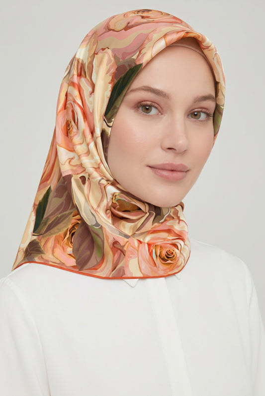 Armine Sport Twill Eşarp - 8000-09 Turuncu