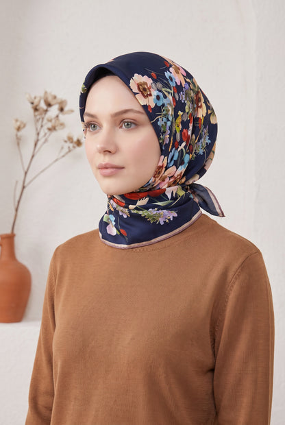 Armine Sport Twill Eşarp - 8723-35 Koyu Lacivert