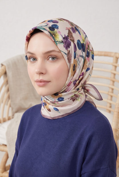 Armine Sport Twill Eşarp - 8723-91 Koyu Taş