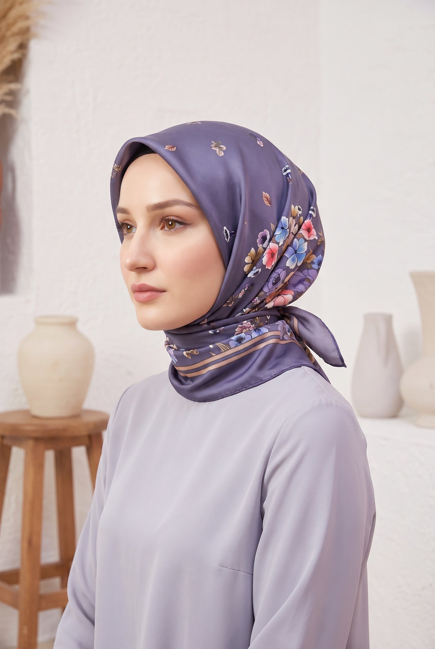 Armine Sport Twill Eşarp - 8533-36 Lavanta