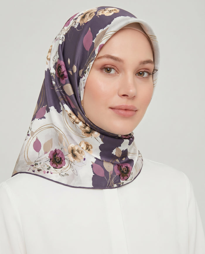Armine Sport Twill Eşarp - 8027-09 Gri Mor