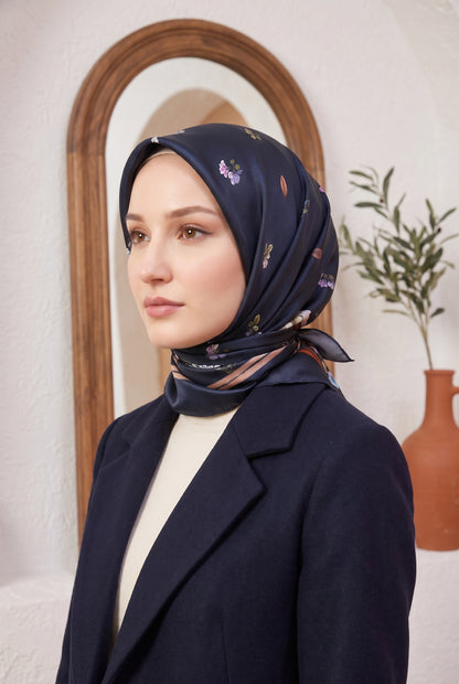 Armine Sport Twill Eşarp - 8533-34 Lacivert