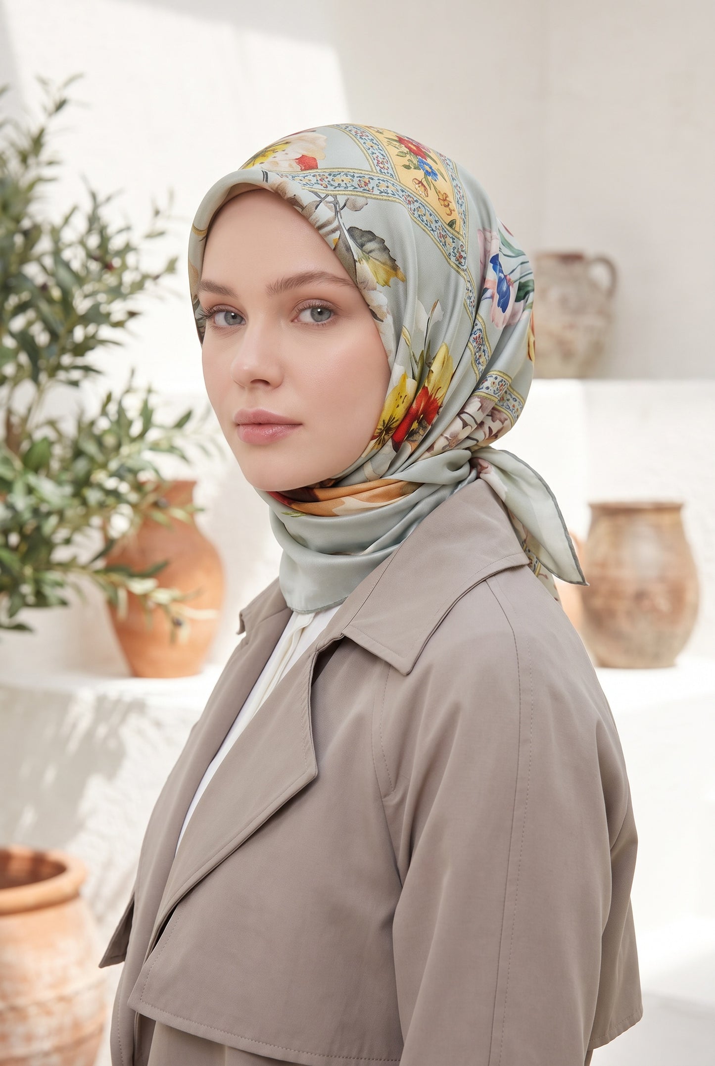 Armine Sport Twill Eşarp - 8723-39 Çağla