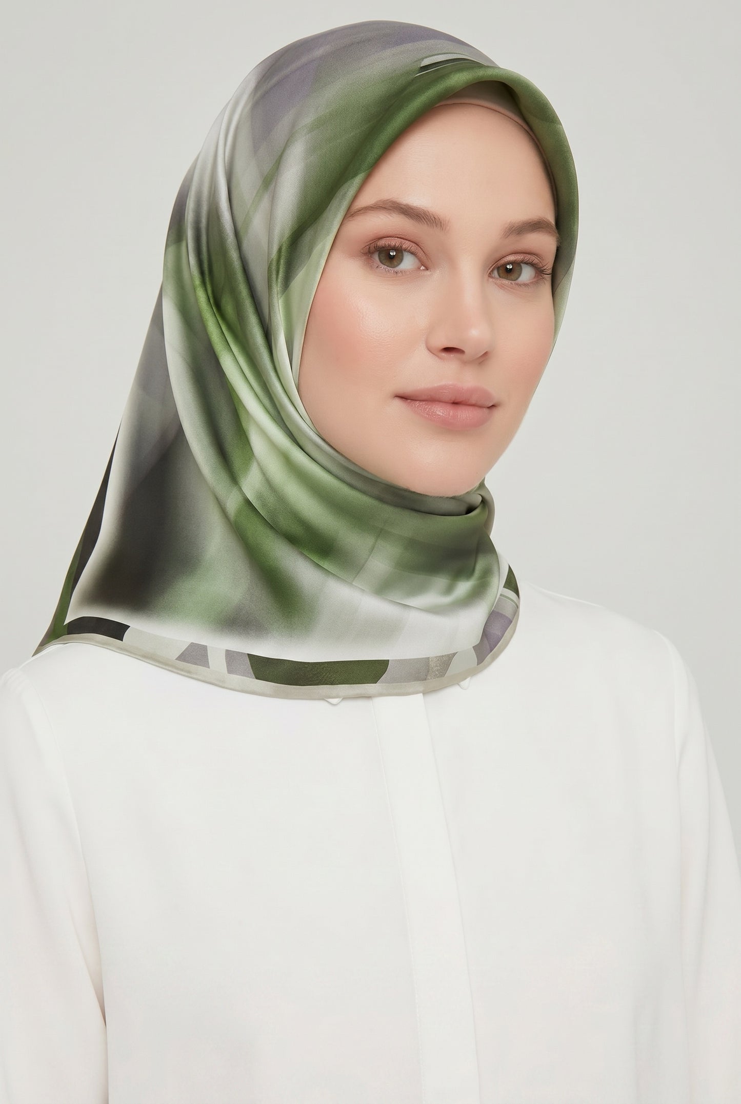 Armine Sport Twill Eşarp - 8023-10 Haki