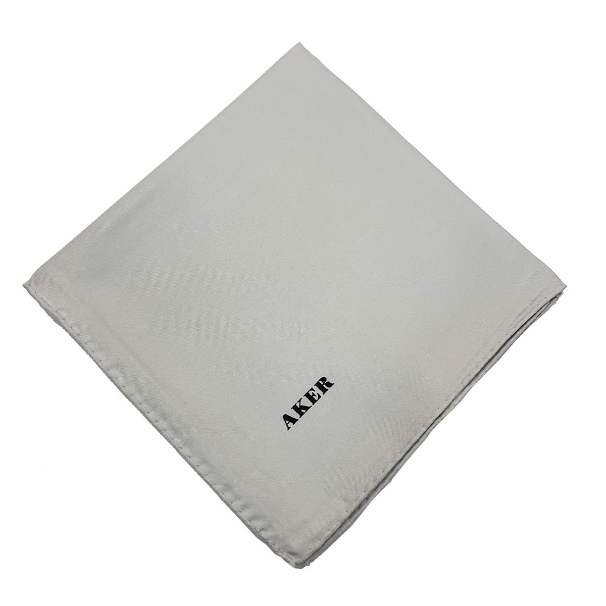 Aker Düz İpek Eşarp Twill - Gümüş 971