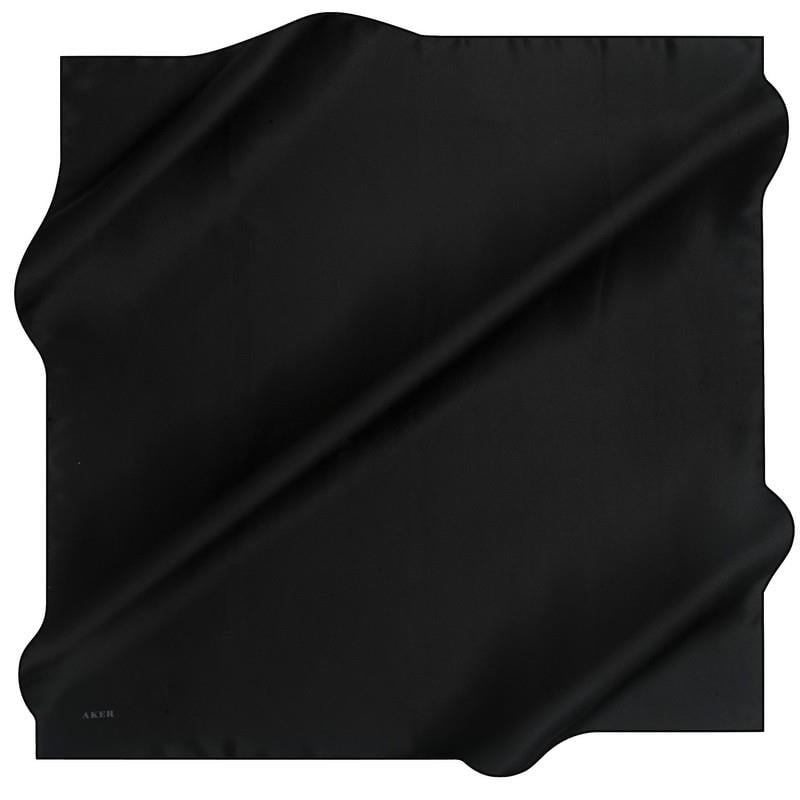 Aker Düz İpek Eşarp Twill - Siyah 911