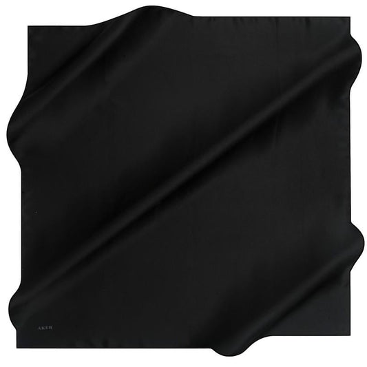 Aker Düz İpek Eşarp Twill - Siyah 911