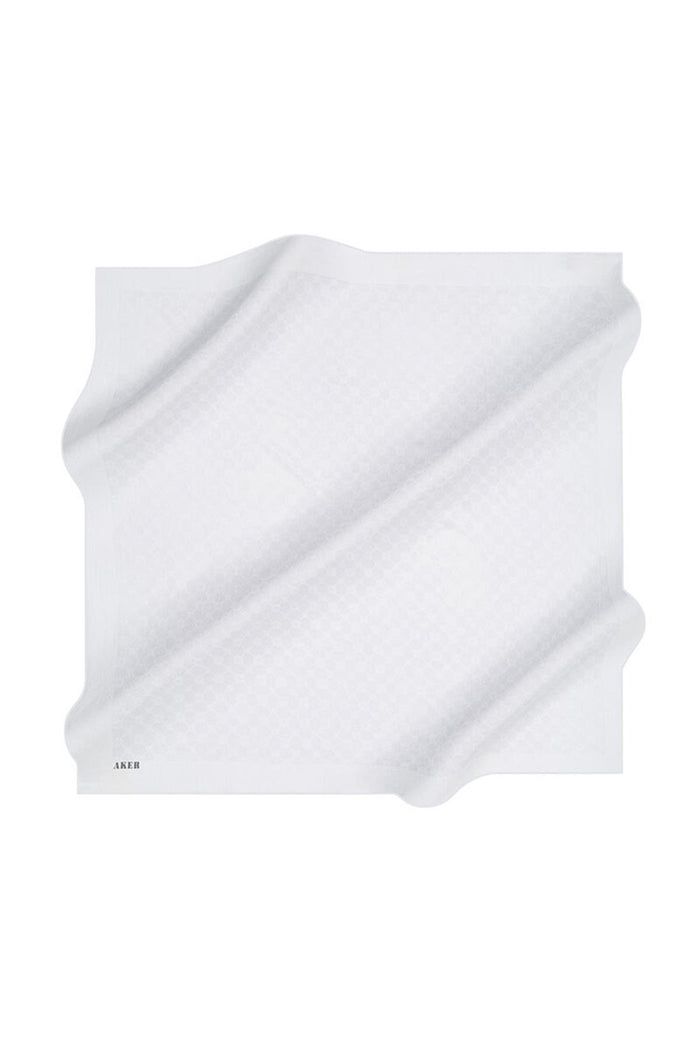 Aker Elegance Monogram Eşarp - Açık Gümüş 973
