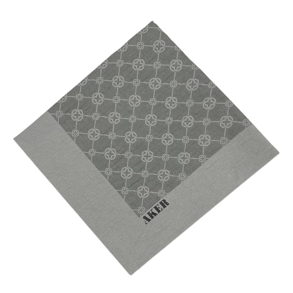 Aker Elegance Monogram Eşarp - Antrasit 975