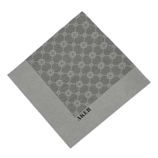 Aker Elegance Monogram Eşarp - Antrasit 975