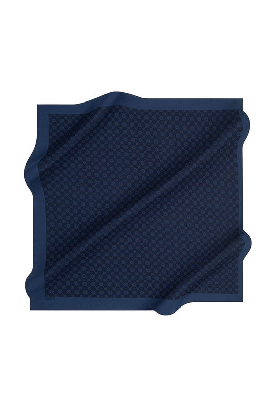 Aker Elegance Monogram Eşarp - Lacivert 921