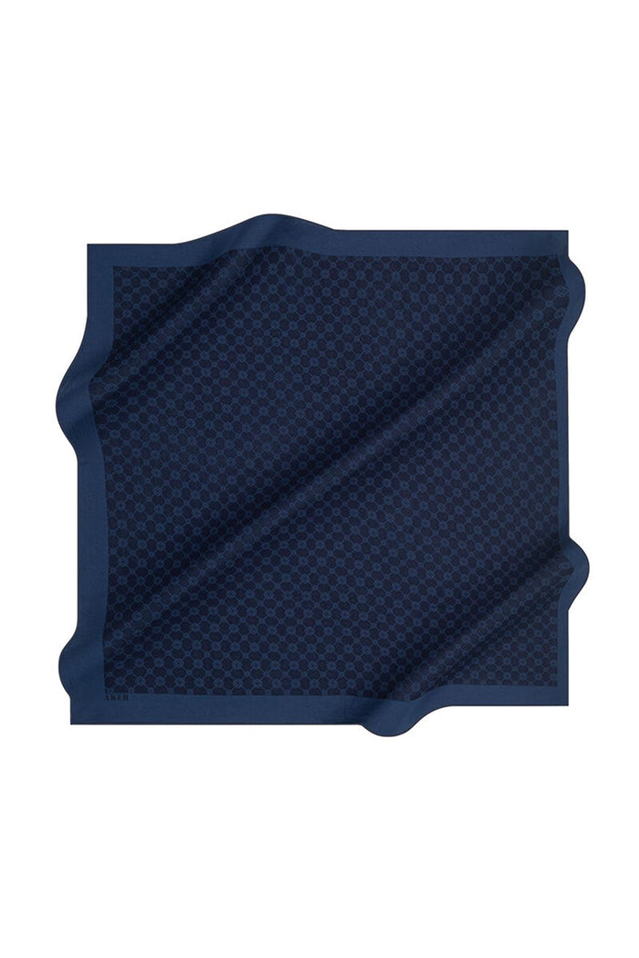 Aker Elegance Monogram Eşarp - Lacivert 921