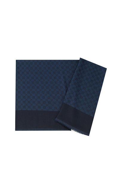 Aker Elegance Monogram Şal - Lacivert 921