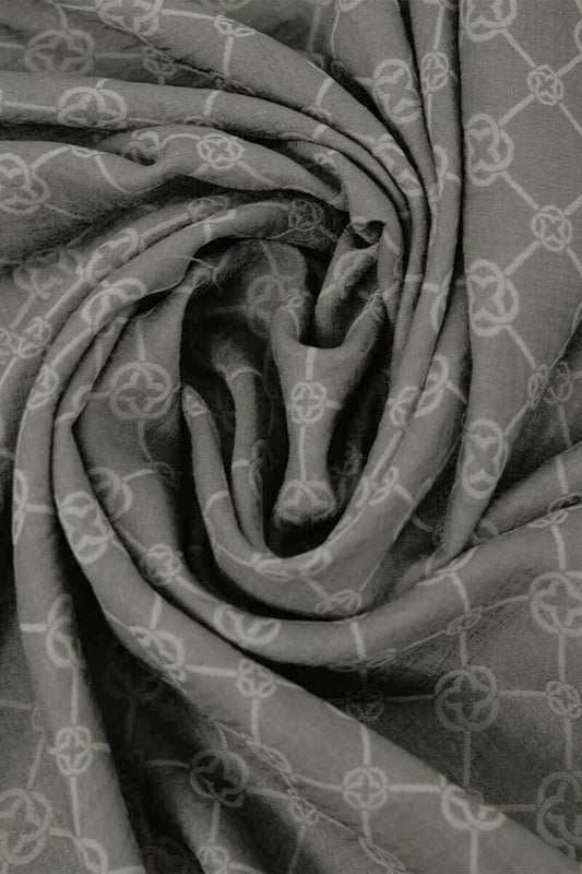 Aker Elegance Monogram Şal - Soft Taş 975