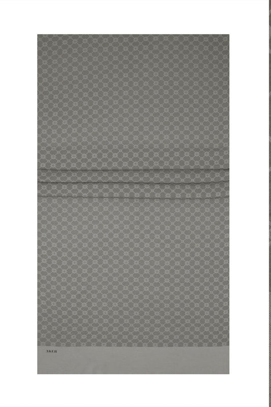 Aker Elegance Monogram Şal - Soft Taş 975