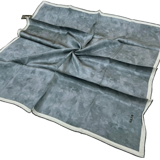 Aker İpek Eşarp - 7208701-325 Metalik Mavi Sura