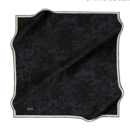 Aker İpek Eşarp - 7208713-912 Siyah Krem Twill