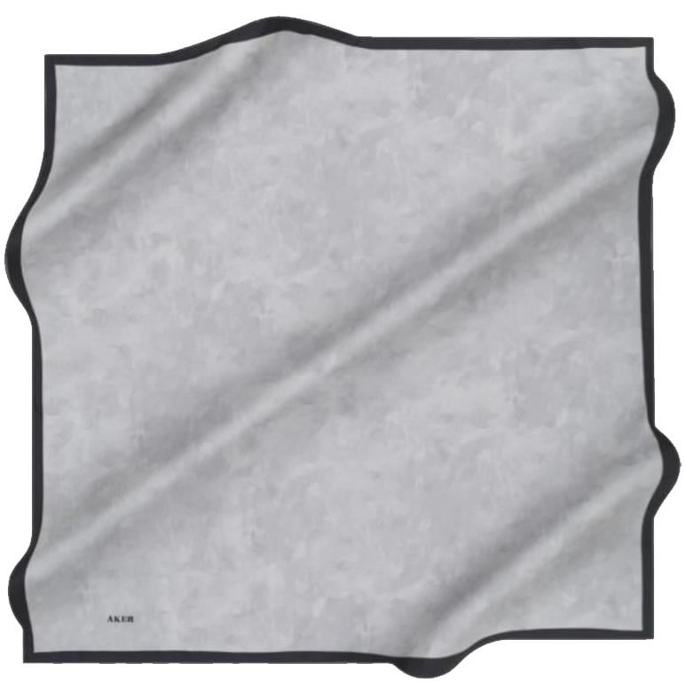 Aker İpek Eşarp - 7208713-975 Koyu Gri Siyah Twill