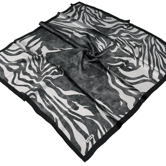Aker İpek Eşarp - 8478701-311 Gümüş Siyah Sura