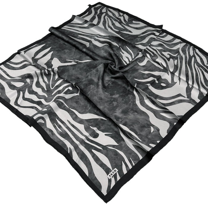 Aker İpek Eşarp - 8478713-911 Füme Gri Twill