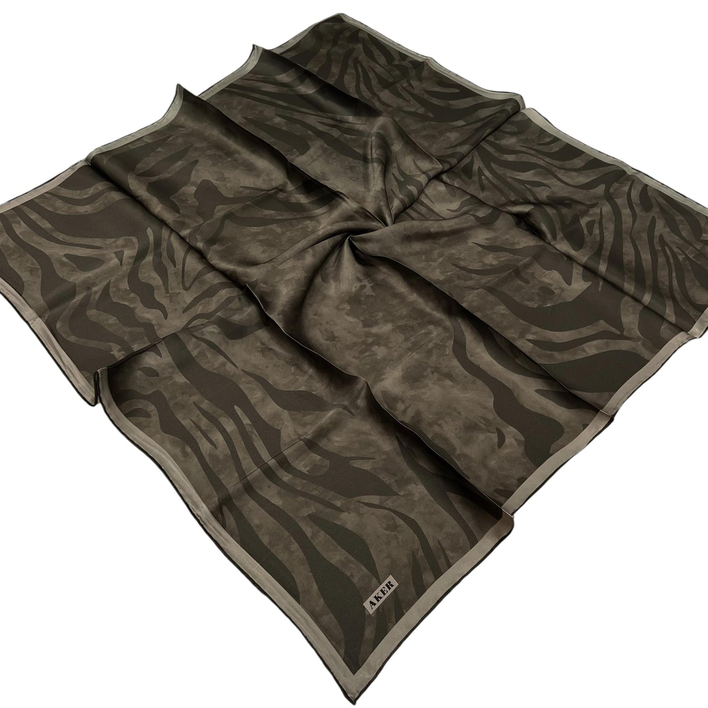 Aker İpek Eşarp - 8478713-951 Koyu Haki Twill