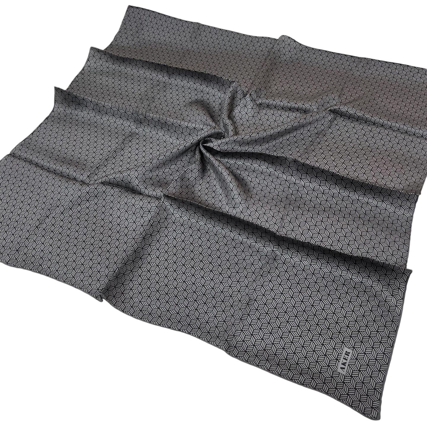 Aker İpek Eşarp - 8911713-972 Koyu Gümüş Twill
