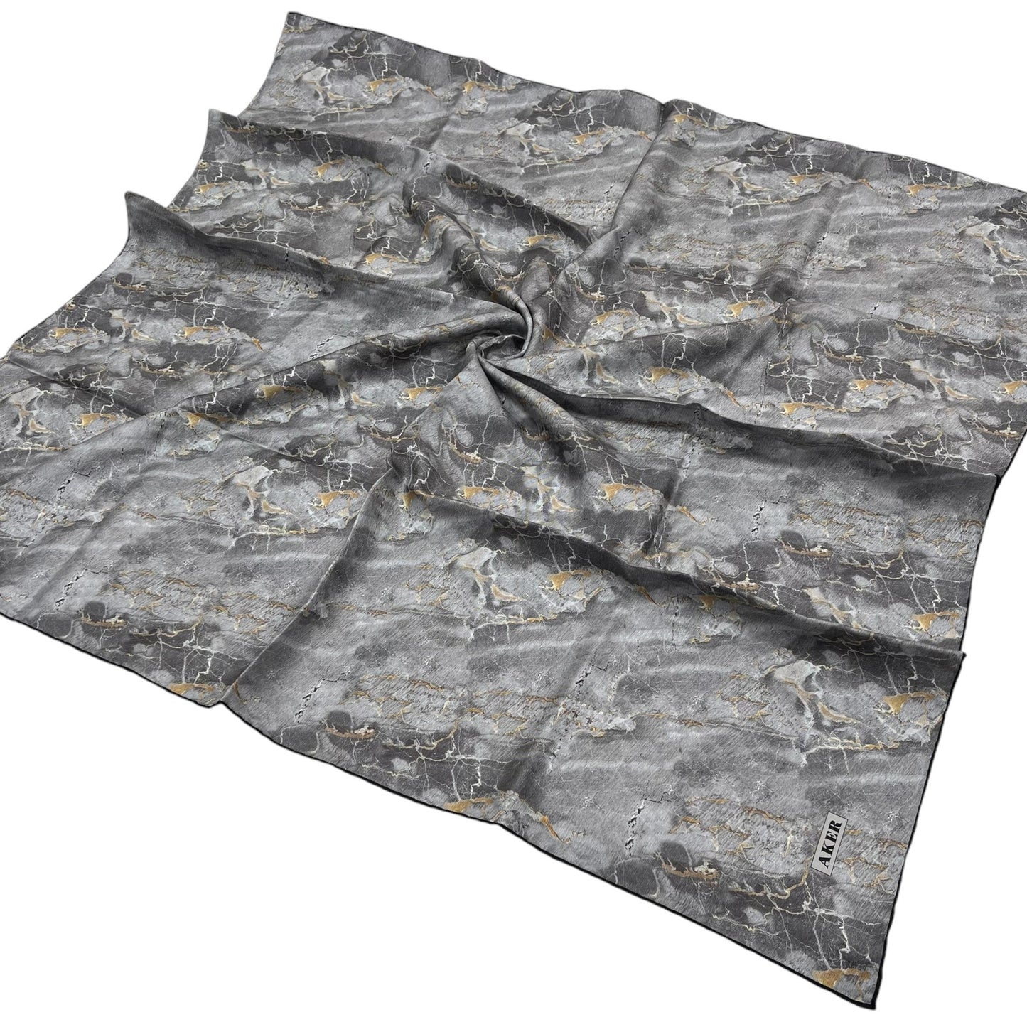 Aker İpek Eşarp - 8925713-911 Koyu Gri Twill
