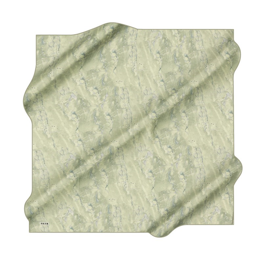 Aker İpek Eşarp - 8925713-951 Açık Yeşil Twill